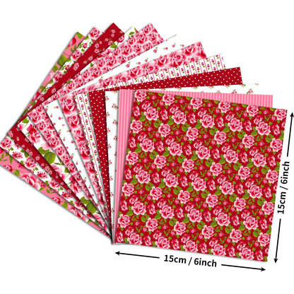 12 Sheet Scrapbooking Paper 15x15cm, Christmas Journal Planner Paper Pad Cardstock Backgrounds Card for DIY Art Craft Decorat