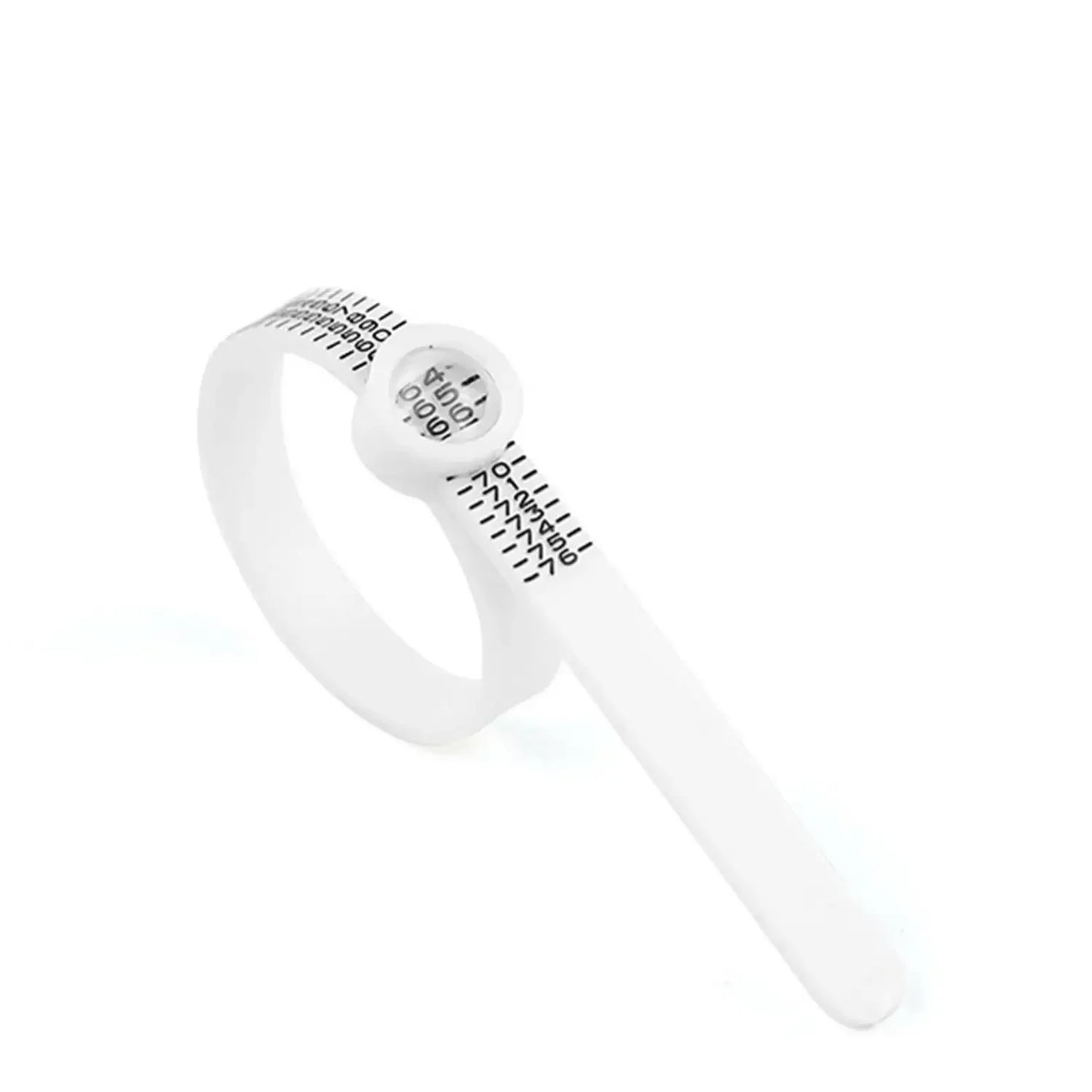 Ring Sizer with Magnifier - US/UK/EU/HK Jewelry Measuring Ruler for Finger Size Ring Size Measuring Tool - EU Size White