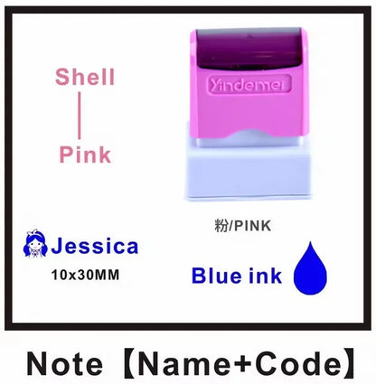 Customized Arabic Hebrew Name Stamp Waterproof Seal Custom Teacher Signature Student Child Cloth Ink Stamp Selfing-inking Sta