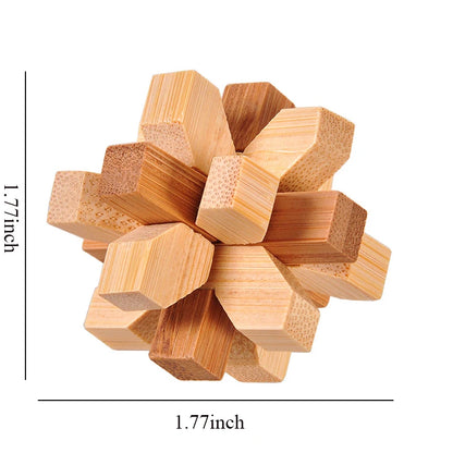 Wooden Kong Ming Lock Lu Ban Lock IQ Brain Teaser Educational Toy for Kids Children Montessori 3D Puzzles Game Unlock Toys Ad