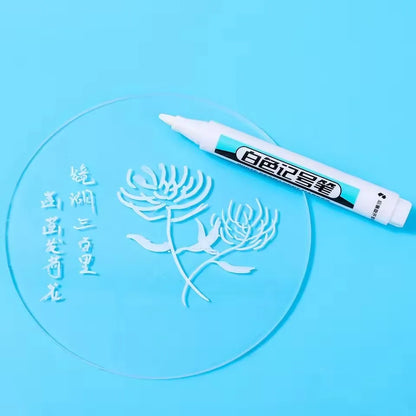 0.7/1.0/2.5MM White Permanent Marker Pens Markers Paint Pen For Wood Plastic Leather Glass Stone Metal Art Painting Supplies