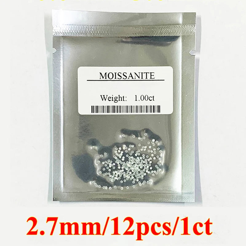 [ Full Size 0.7mm-20mm ] 1CT Small Size Loose Moissanites Stones D Color VVS1 Gemstone Lab Grown Moissanite Diamonds - 2.7mm-