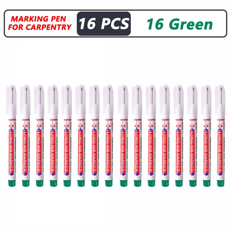 iLMH 1-40PCS Deep Hole Long Nib Head Markers For Metal Perforating Pen Waterproof Bathroom Woodworking Decoration Multi-Purpo