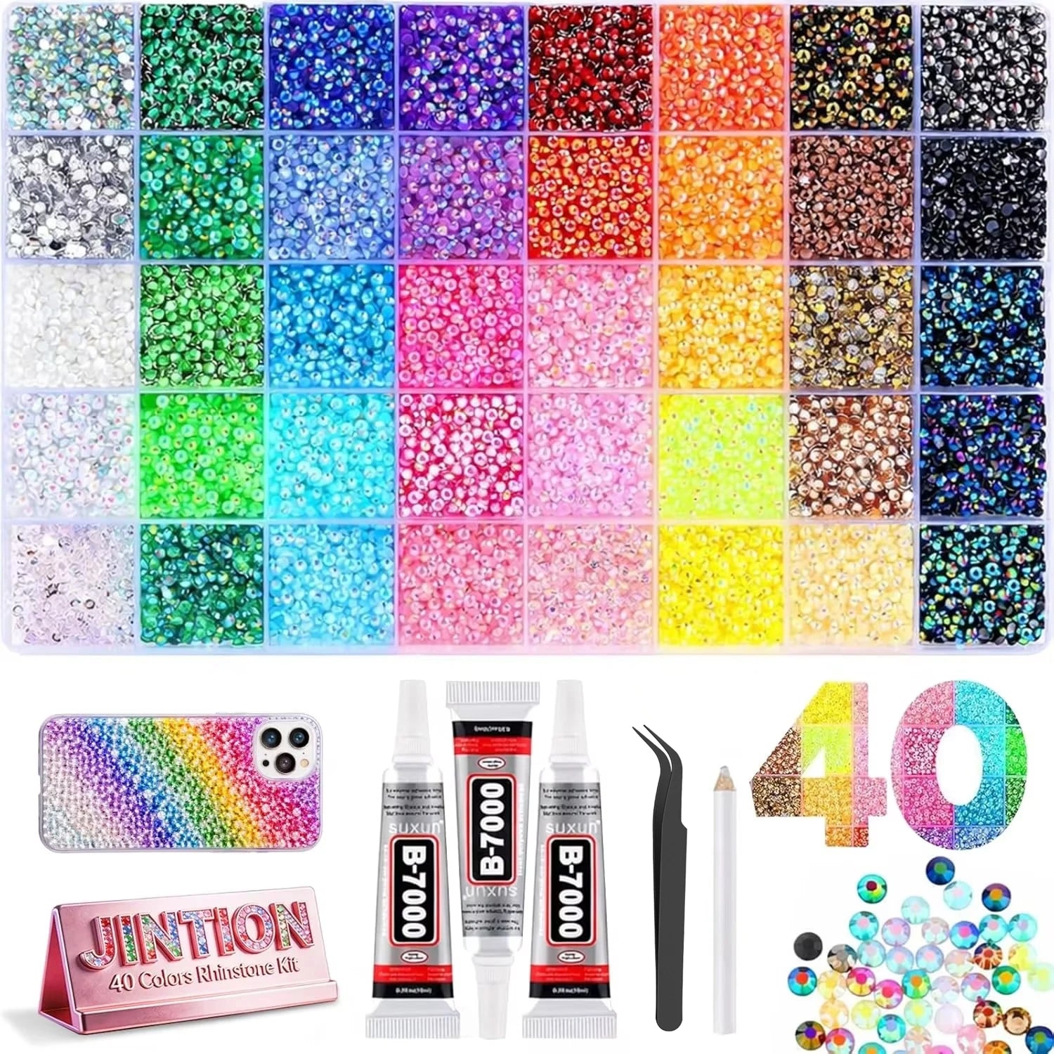 Resin Jelly Rhinestones Bedazzling Kit Flatback Crystals Flatback Gems for Diamond Art Diamond Art Kits for Adults