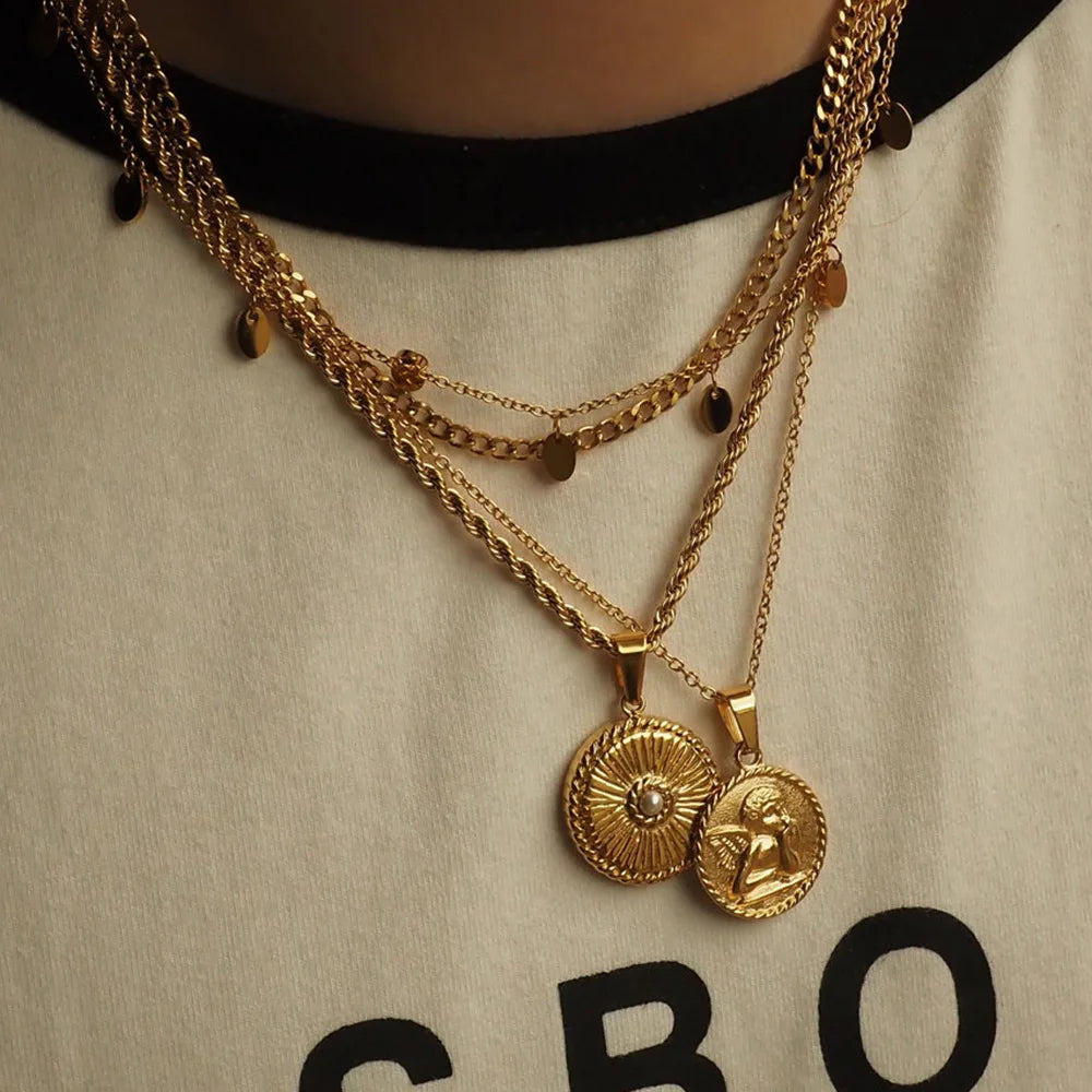 2026 Vintage Necklace On Neck Chain Women's Jewelry Accessories For Girls Clothing Aesthetic Gifts Fashion Pendant