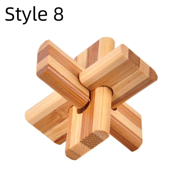 New Wooden Kong Ming Lock Lu Ban Lock IQ Brain Teaser Educational Toy Children Montessori 3D Puzzles Game Unlock Toys Kid Adu