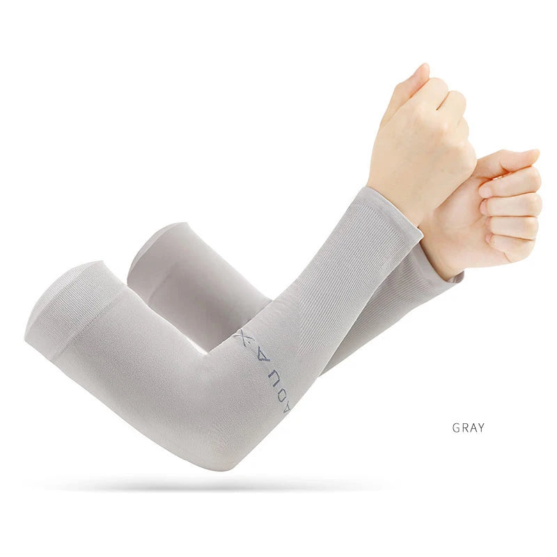 Anti-UV Arm Covers for Men Women Cycling Fingerless Gloves Summer Sport Ice Silk Cool Scarf Silk Elastic Arm Covers Driving -