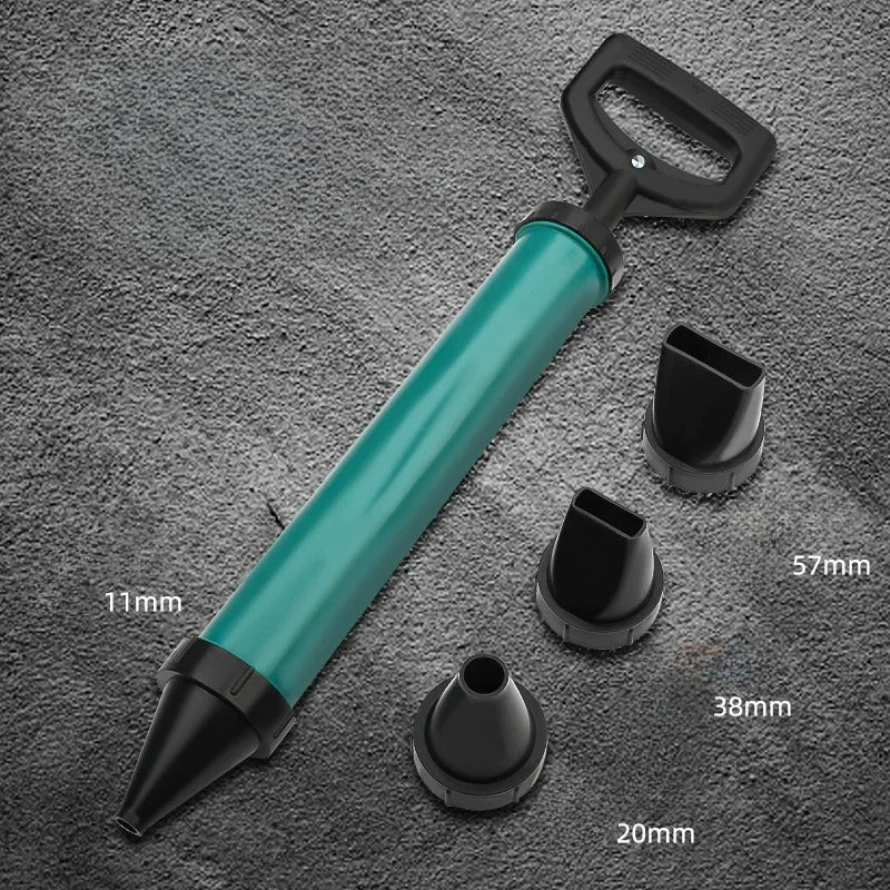Stainless Steel Cement Gun Round Flat Nozzle Grouting Machine Site Cement Plugging Seam Filler Mortar Cement Caulking Gun
