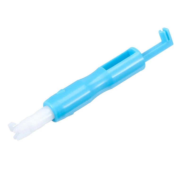 Sewing Needle Inserter Automatic Needle Threader Bodkin Threading Tool For Sewing Machine Holds Firmly Blue White - Blue