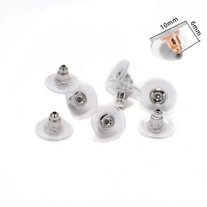 200-2000pcs Soft Silicone Rubber Earring Back Stoppers for Stud Earrings DIY Earring Findings Accessories Bullet Tube Ear Plu