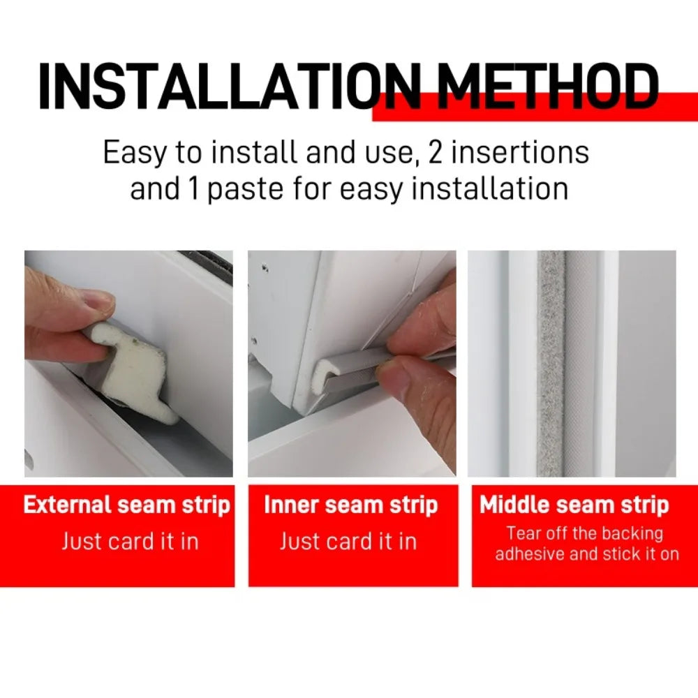 Z-shaped Window Sealing Strip Steel Window Windproof Soundproof Strip Door Sealing Gap Insect Proof Acoustic Foam Filling Str