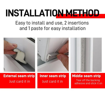 Z-shaped Window Sealing Strip Steel Window Windproof Soundproof Strip Door Sealing Gap Insect Proof Acoustic Foam Filling Str