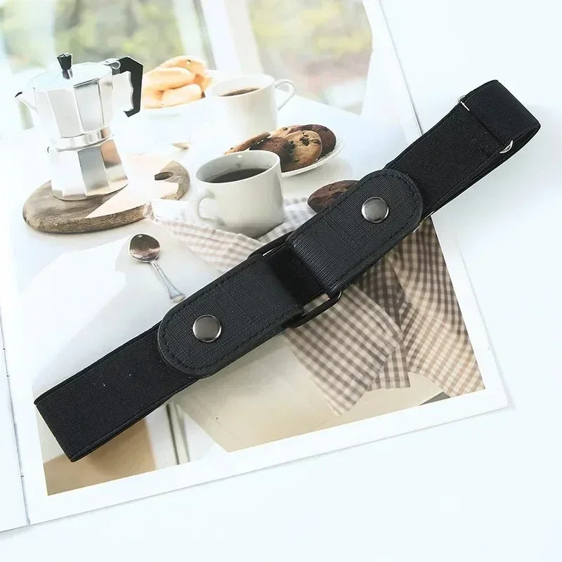 2024 Canvas Adjustable Elastic Waist Band Invisible Belt Buckle-Free Belts for Women Men Jean Pants Dress No Buckle Easy To W