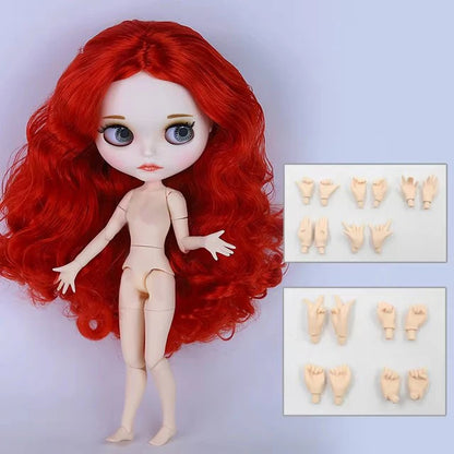 ICY DBS blyth doll 1/6 bjd toy joint body white skin shiny & matte face 30cm on sale special price toy gift anime doll - matt