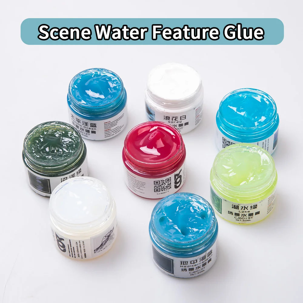50ML Diorama Rivers/Oceans/Lakes/Simulation Static Water Scene Making Materials DIY Model Kit For Effect Miniature Landscape 