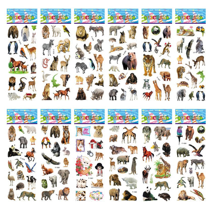 5 Sheets Kids Stickers Puffy Stickers for Children Birthday Christmas New Year Gift for Girl Boy Scrapbooking Cartoon Sticker