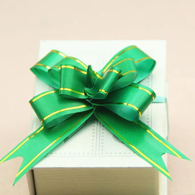 100pcs Party Wedding Christmas Tree Hanging Decorated Ribbon Bow Bag Gift Wrapping & Decorat Bow Knot Ribbon Butterfly Pull B