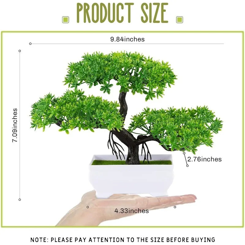 Artificial Plants Bonsai Simulated Tree Potted Fake Flowers Table Porch Potted Ornaments Home Wedding Decor Housewarming Gift