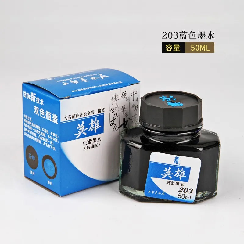 Hero Ink for Writing and Calligraphy Black Pure Blue Red Blue Black Non-Carbon Ink 233A/231A/232A/234A/440/204 ink supplies -