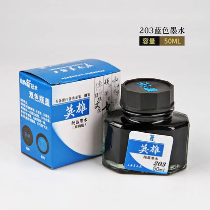 Hero Ink for Writing and Calligraphy Black Pure Blue Red Blue Black Non-Carbon Ink 233A/231A/232A/234A/440/204 ink supplies -