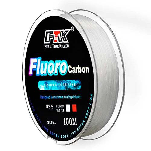 FTK 100m 4.13-34.32LB Fluorocarbon Fishing Lure Line Carbon Fiber Leader Fly Fishing Line Super Soft Line Pesca