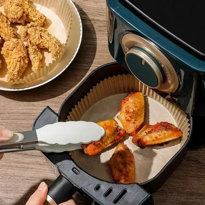 50/30 Pieces Kitchens Accessories Air Fryer Paper Kitchen Utensils Disposable Square Round Pastry Molds BBQ Plate Non-stick P