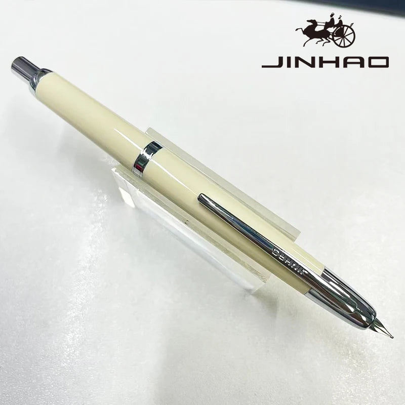 Jinhao 20 Press Retractable Fountain Pen EF/F Nib with Converter Resin Writing Gift Pen