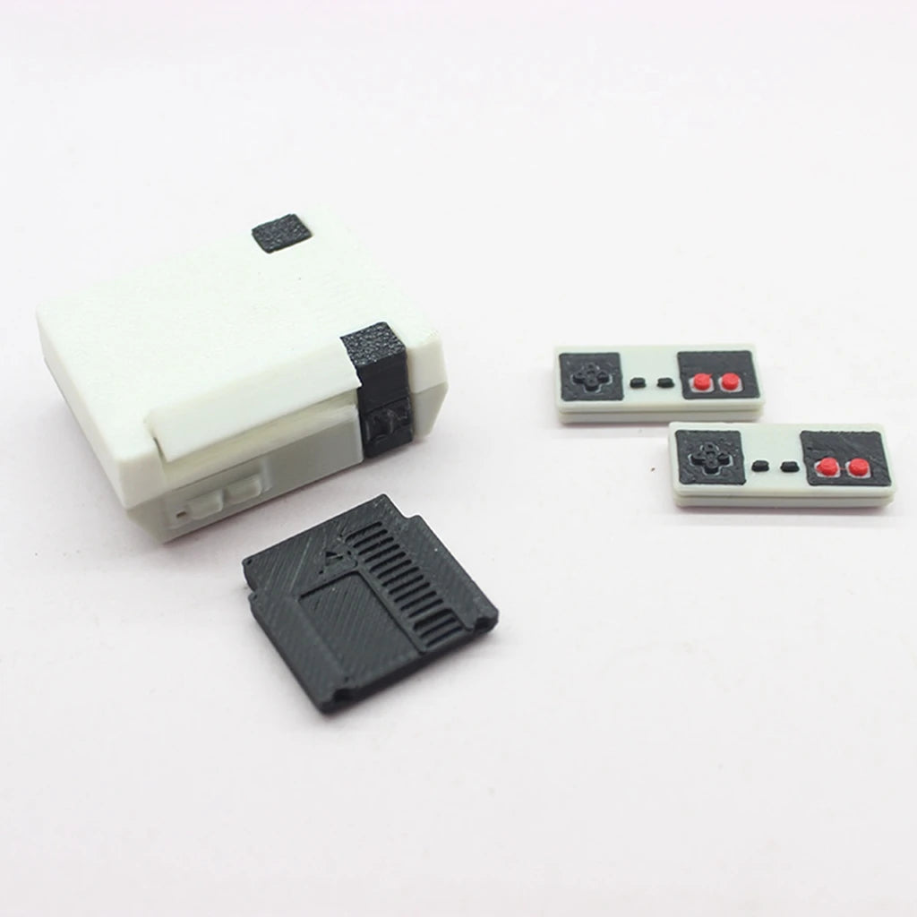 1/12 Dollhouse Miniature Game Console Mini Nostalgic Red And White Machine TV Game Console Model Doll Accessories Toys