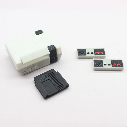 1/12 Dollhouse Miniature Game Console Mini Nostalgic Red And White Machine TV Game Console Model Doll Accessories Toys