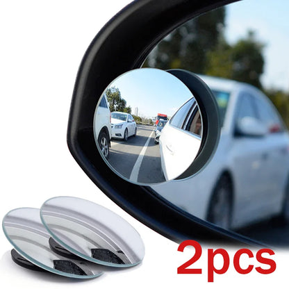 Car Blind Spot Rear View Mirror Wide Angle 360 Degree Adjustable Small Round Mirror Car Reverse Auxiliary Rearview Convex Mir