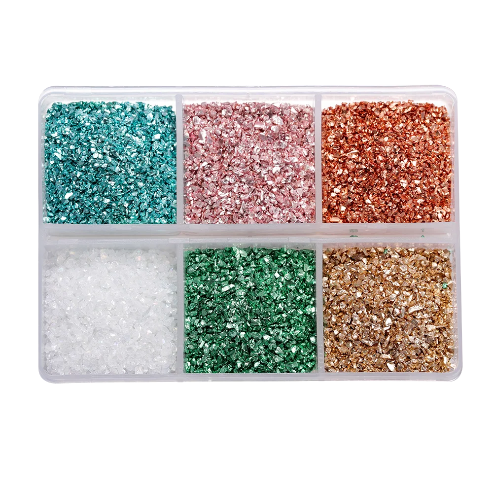30g/Box Crushed Glass Stones Resin Filling Irregular Broken Stone for DIY Epoxy Resin Mold Crafts Nail Art Decoration Materia