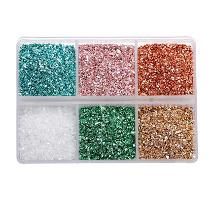 30g/Box Crushed Glass Stones Resin Filling Irregular Broken Stone for DIY Epoxy Resin Mold Crafts Nail Art Decoration Materia