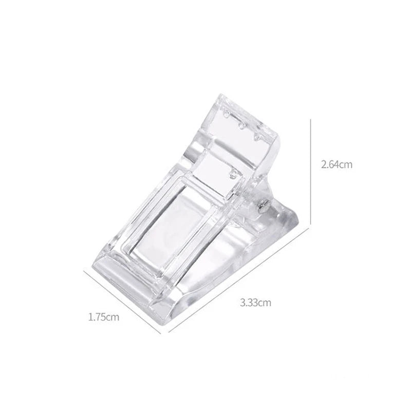 Acrylic Nail Clip Transparent Gel Quick Building Nail Tips Clips Fingernail Extension UV Clamps Manicuring Art Builder Tools 