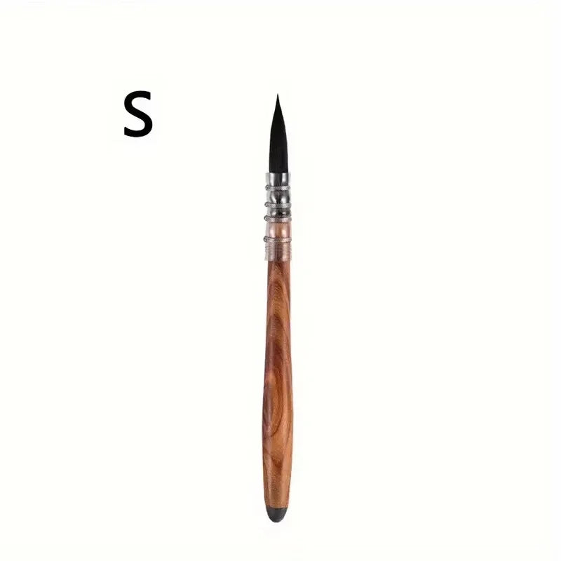 High quality art brush, high-quality 2-in-1 watercolor brush - soft round tip, watercolor supplies printmaking brush - S