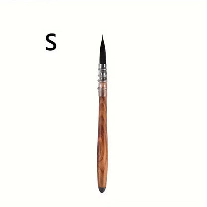 High quality art brush, high-quality 2-in-1 watercolor brush - soft round tip, watercolor supplies printmaking brush - S