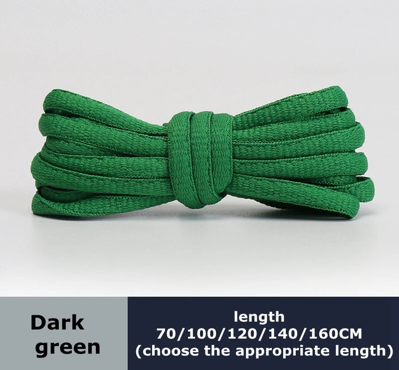Men's And Women's Sports Shoelaces Color Flat Semicircular Shoelace Suitable For All Shoes Round Laces 23 Colors 1 Pair - Dar