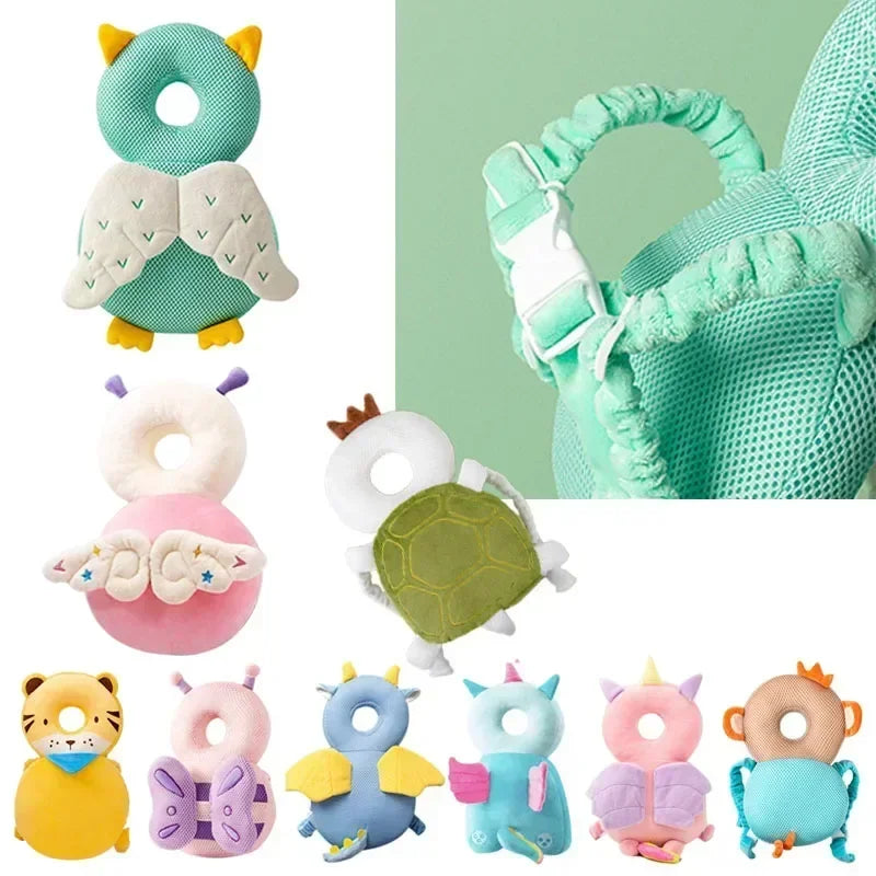 1-3T Toddler Baby Head Protector Safety Pad Cushion Back Prevent Injured Angel Bee Cartoon Security Pillows Protective Headge