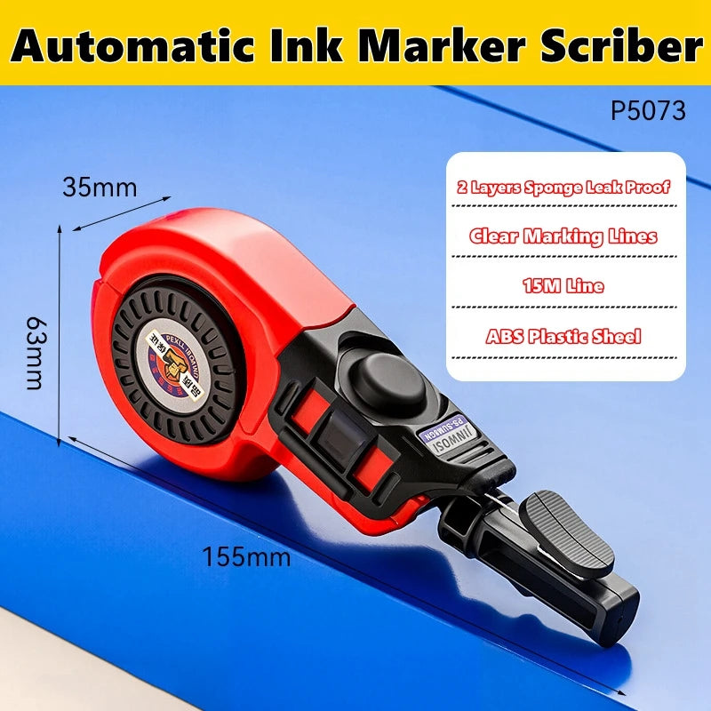 Construction Measuring Tools Plastic Automatic Carpenter Manual Ink Marker Duct Woodworking Chalk Line Carpenter Ink Markers 