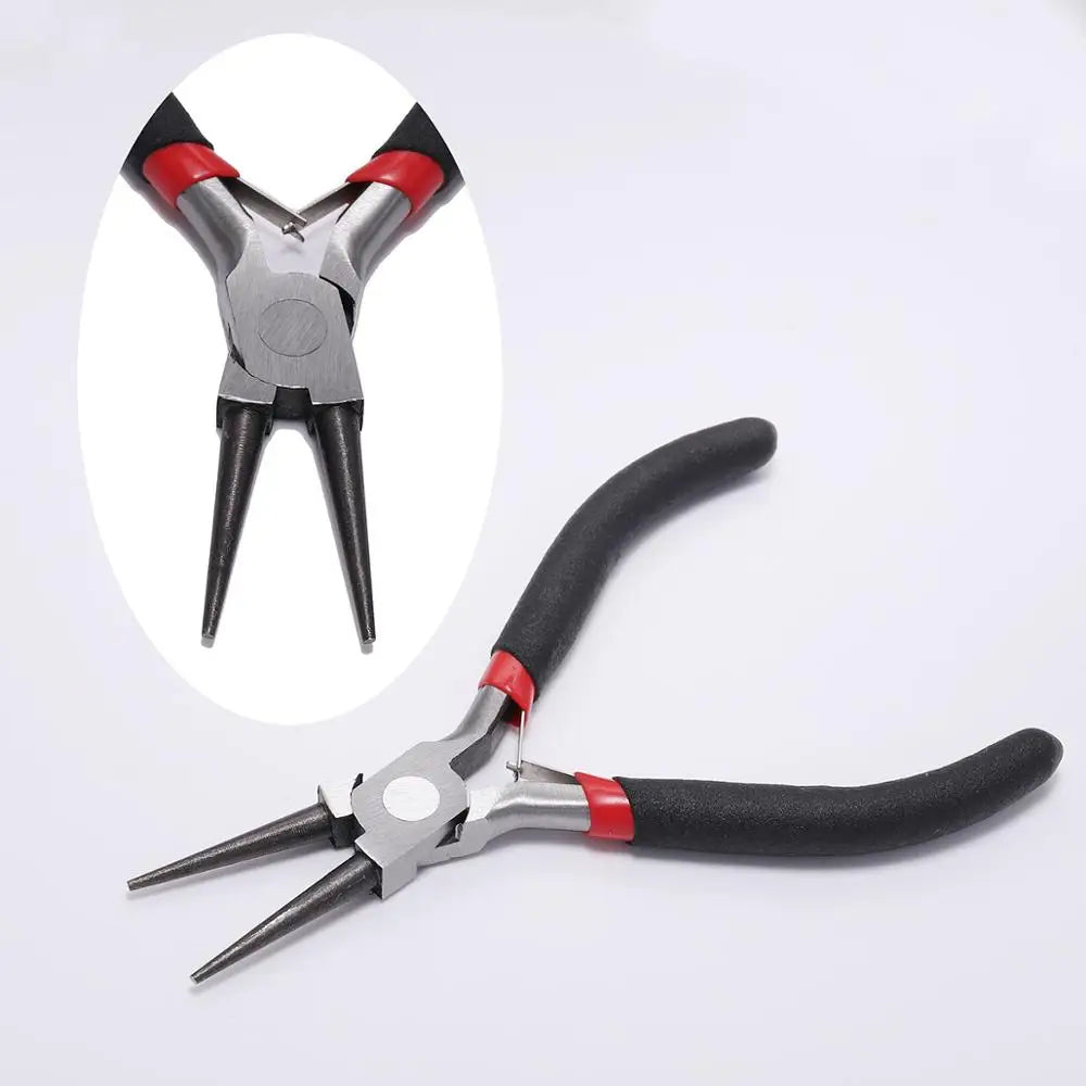 Ferronickel Carbon-Hardened Steel Round Nose End Cutting Jewelry Pliers Tools DIY Equipment Pliers Fit Handcraft Beadwork Rep