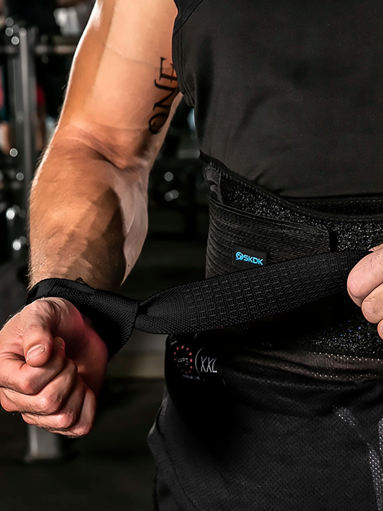 1 Pair Adjustable Wrist Wrap, Elastic Wrist Guard, Wrist Protection Band for Weight Lifting, Crossfit, Powerlifting, Strength