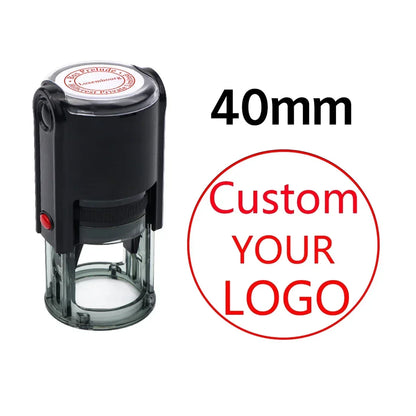 Custom Self-Inking Stamp 25/30/40/50mm Round LOGO Design Personalized Text Press-type Inking Stamp for Wedding Invitation Env