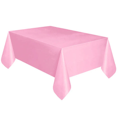 Large Plastic Rectangle Table Cover Cloth Wipe Clean Party Red White Black Tablecloth Covers for Birthday wedding christmas