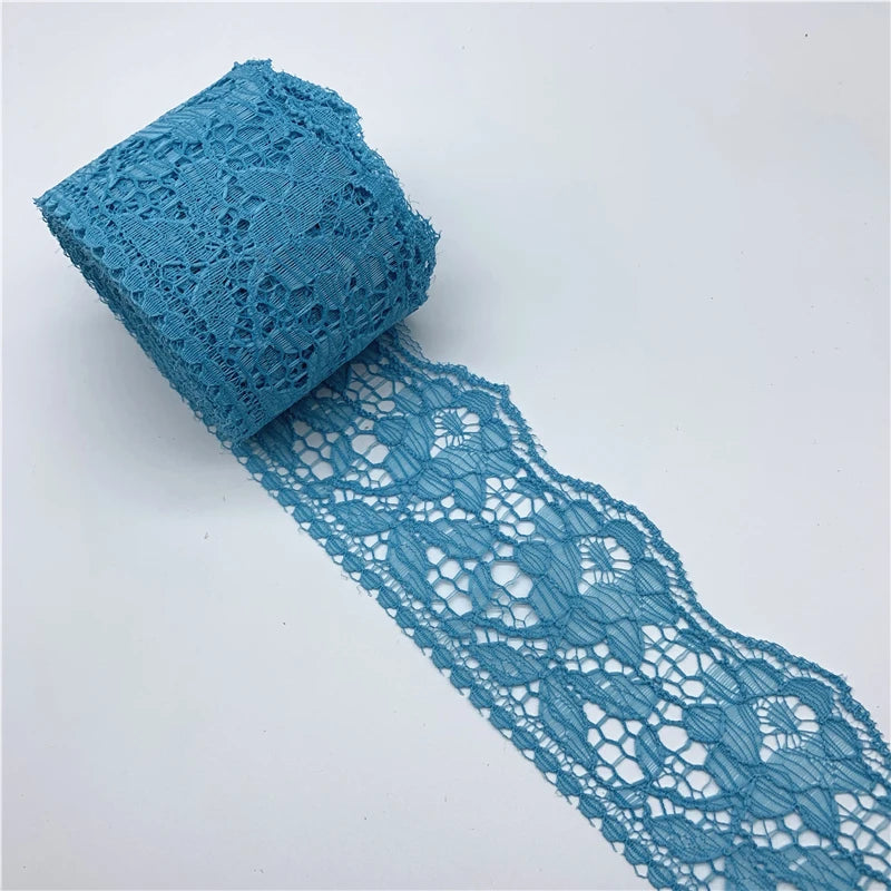 5yards/Lot 60mm Lace Ribbon Handicrafts Embroidered Net Lace Fabric Trim For Sewing Fabric Lace Ribbon Skirt Accessories