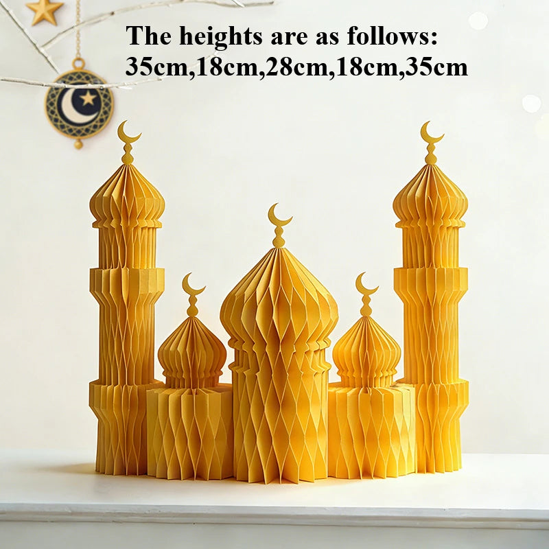 Ramadan decorations 2026 Honeycomb Ball Party Favors Gifts Ramadan Decoration 2026 Ramadan Festival Eid Bedroom Backdrop Deco