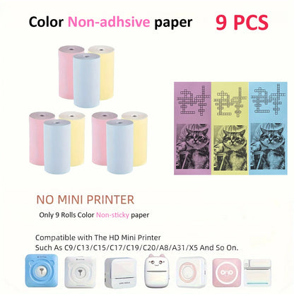 Kids Camera Instant Print Refill for Kids Instant Camera Thermal Printing BPA Free,57x25mm White Non-Adhesive Photo Print Rol