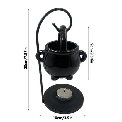Hanging Cauldron Wax Burner Witch Caldron Pot Candle Holder Witchcraft Supplies Essential Oil Incense Aroma Diffuser Home Dec