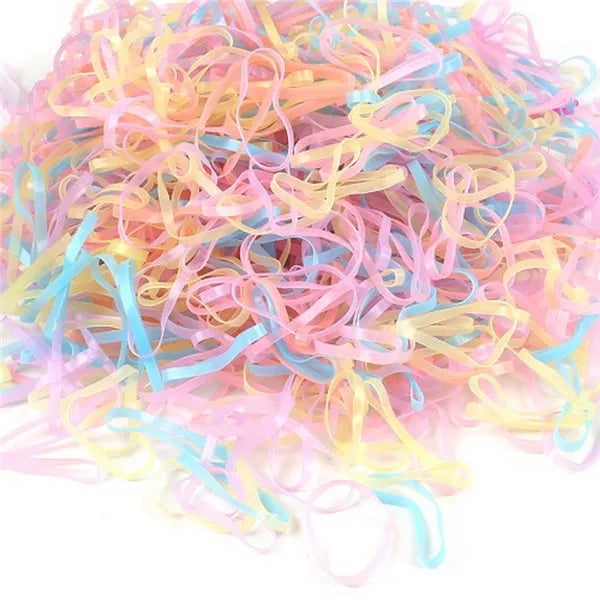 2018 New Random Mixed Child Baby Hair Holders Rubber Bands Elastics Girl's Tie Gum Hair Accessories about 500PCS - 1