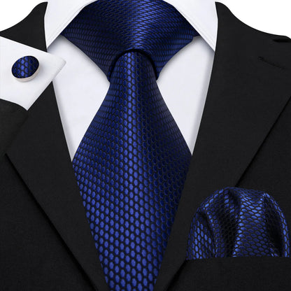 Men Tie Gold Navy Blue Striped Tie Barry.Wang 3.4" Jacquard Party Wedding Woven Fashion Designers Necktie For Men silk Busine