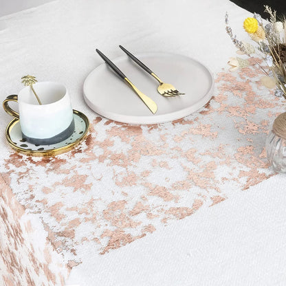 Sparkle Metallic Table Runners Gold Silver Thin Table Runner Glitter Sequin Metallic Foil Mesh Roll Birthday Party Decor Wedd