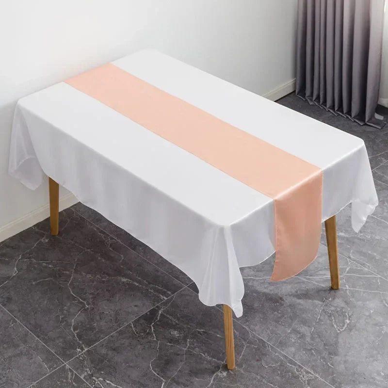 Satin Table Runner Wedding Decoration For Modern Birthday Party Hotel Show Banquet Luxury Design Nice Pattern Wholesale - Pea